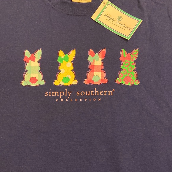 Simply Southern Large Easter Vibes Cotton Graphic Tee Shirt New D31 - Picture 3 of 13